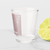 Kerstboom Glitter en Sneeuwvlokken | roze Shot Glas (Rechts)