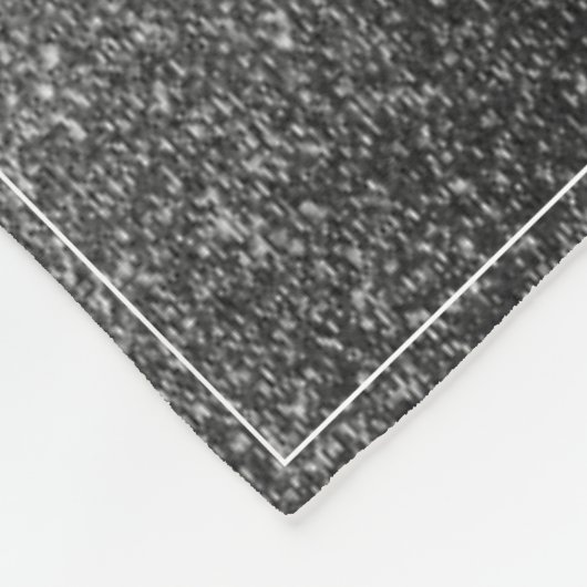 Kerstboom Glitter en Sneeuwvlokken | Zilver Fleece Deken (Hoek)