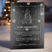 Kerstboom Glitter en Sneeuwvlokken | Zilver Kaart