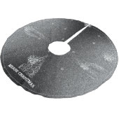 Kerstboom Glitter en Sneeuwvlokken | Zilver Kerstboom Rok (Gekanteld)