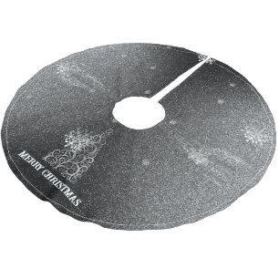 Kerstboom Glitter en Sneeuwvlokken   Zilver Kerstboom Rok