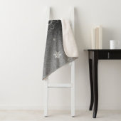 Kerstboom Glitter en Sneeuwvlokken | Zilver Sherpa Deken (In situ)