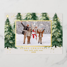 Kerstboom Glitter Foto Kerst Folie Feestdagenkaart