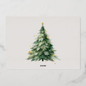 Kerstboom Glitter Foto Kerst Folie Feestdagenkaart (Achterkant)