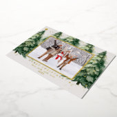 Kerstboom Glitter Foto Kerst Folie Feestdagenkaart (Gedraaid)