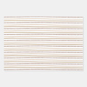 kerstboom Glitter Gold Stripes Inpakpapier Vel (Voorkant 3)