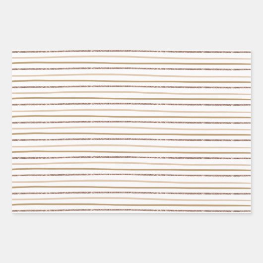kerstboom Glitter Gold Stripes Inpakpapier Vel (Voorkant 3)