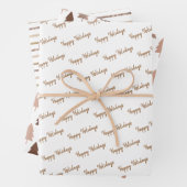 kerstboom Glitter Gold Stripes Inpakpapier Vel (In situ)