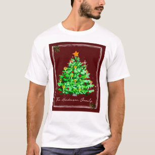 Kerstboom Gloeiend Aangepast T-shirt