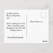 kerstboom Gnome Truck Faux Glitter Briefkaart (Achterkant)