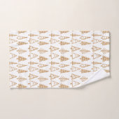 Kerstboom Gold Holiday Pattern Chic Bad Handdoek (Handdoek)