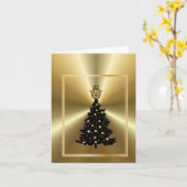 Kerstboom Golden Hamsa Chrismukkah Card Kaart (Gele Bloem)