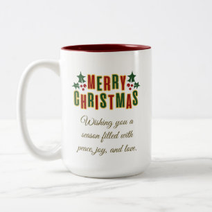 Kerstboom Goud Glitter Modern Cadeau, Wit Tweekleurige Koffiemok