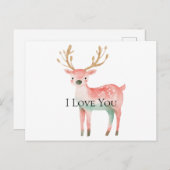 Kerstboom Goud Wit Roze Munt Vrede Joy Briefkaart (Voorkant / Achterkant)