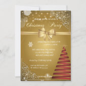 Kerstboom, Gouden Boog, BedrijfsKerstfeest Kaart (Voorkant)