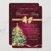 Kerstboom Gouden Boog Kerstfeest Kaart (Voorkant / Achterkant)