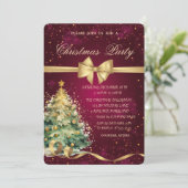 Kerstboom Gouden Boog Kerstfeest Kaart (Staand voorkant)