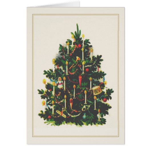 Kerstboom  gouden grens vakantie (Voorkant)