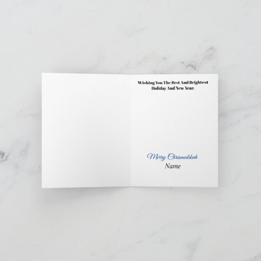 Kerstboom Gouden Hamsa Chrismukkah Kaart (Binnen)