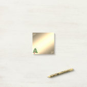 Kerstboom, Gouden Sneeuwvlokken-Persoonlijk Post-it® Notes (Op bureau)