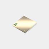 Kerstboom, Gouden Sneeuwvlokken-Persoonlijk Post-it® Notes (Schuin)