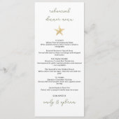 Kerstboom Gouden Ster Oefenavondeten Menu (Voorkant)