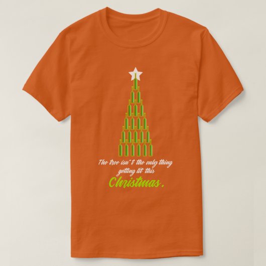 Kerstboom Grappig T-shirt (Design voorkant)