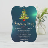 kerstboom, Green Kerstmis Company Party Kaart (Staand voorkant)