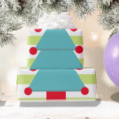 Kerstboom groen blauw wit cadeaupapier