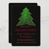Kerstboom groen, elegant chic kaart (Voorkant / Achterkant)