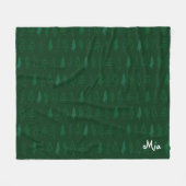 Kerstboom Groen en Naam of Monogram Fleece Deken (Voorkant (Horizontaal))