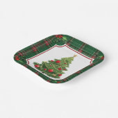 Kerstboom groen geplakt met Holly Papieren Bordje (Gebogen)