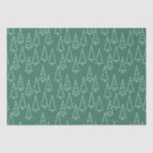 Kerstboom Groen Modern Tissuepapier (Voorkant)