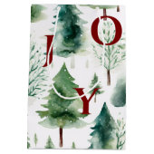 Kerstboom groen Waterverf vakantie Medium Cadeauzakje (Achterkant)