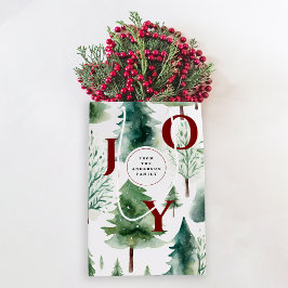 Kerstboom groen Waterverf vakantie Medium Cadeauzakje