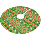 KERSTBOOM GROEN WIT ROOD ORNAMENTEN ROK (Gekanteld)
