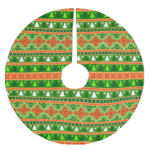 KERSTBOOM GROEN WIT ROOD ORNAMENTEN  ROK