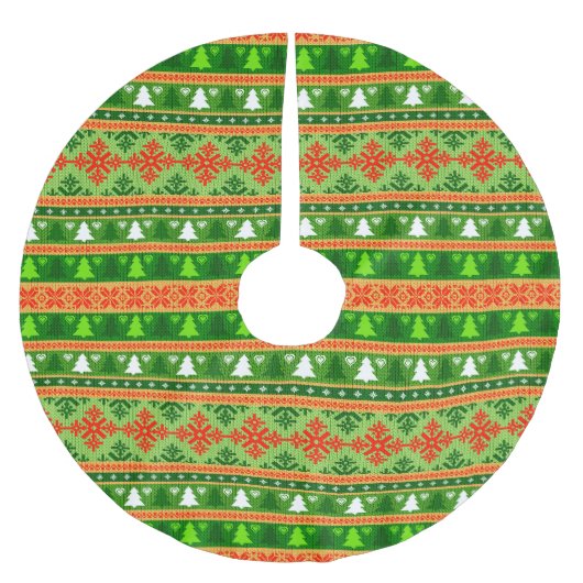 KERSTBOOM GROEN WIT ROOD ORNAMENTEN ROK (Voorkant)