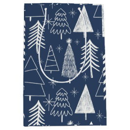 Kerstboom - groenblijvende boom - dennenboom blauw medium cadeauzakje