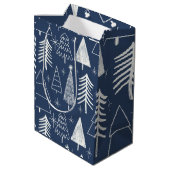 Kerstboom - groenblijvende boom - dennenboom blauw medium cadeauzakje (Achterkant Gekanteld)