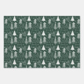 Kerstboom - groenblijvende boom - dennenboom groen inpakpapier vel (Voorkant 3)