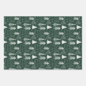 Kerstboom - groenblijvende boom - dennenboom groen inpakpapier vel (Voorkant)