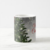 Kerstboom groene rode zilver koffiemok (Center)