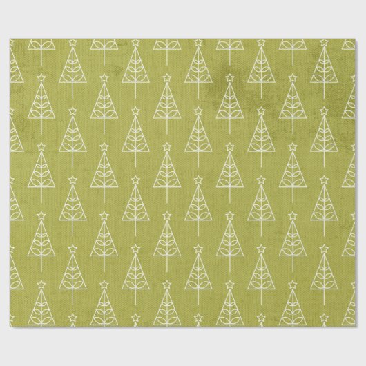 Kerstboom Groene XMAS Print Wrapping Papier (Vlak)