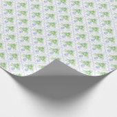 Kerstboom grootmillennial preppy chinoiserie cadeaupapier (Hoek)