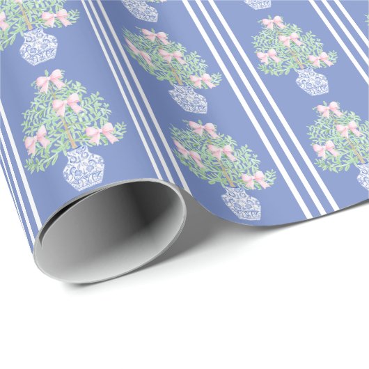 Kerstboom grootmillennial preppy chinoiserie cadeaupapier (Rol Hoek)