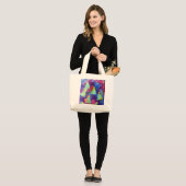 KERSTBOOM GROTE TOTE BAG (Voorkant (model))