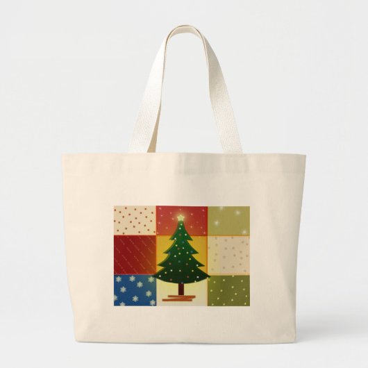 kerstboom grote tote bag (Voorkant)