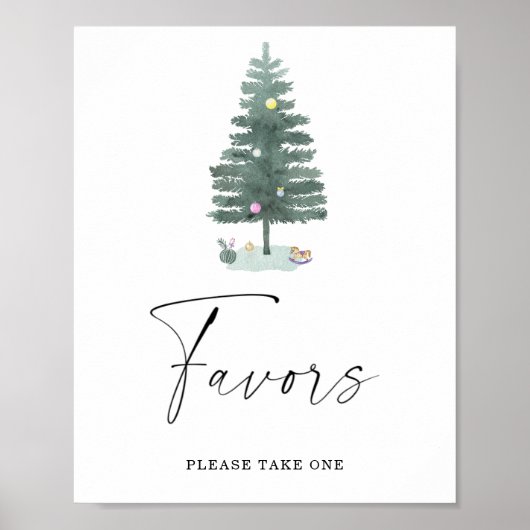 Kerstboom - Gunsten Poster (Voorkant)