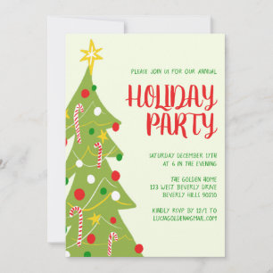 Kerstboom Hand Getrokken Vakantie Partij CUSTOM Kaart